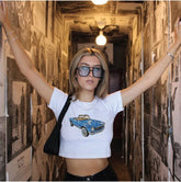 Printed Short Sleeve Cropped Tops – Soft, Bold & Breathable